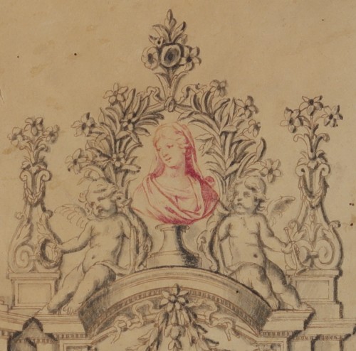 17th c. Flemish Design for an Altarpiece  - 