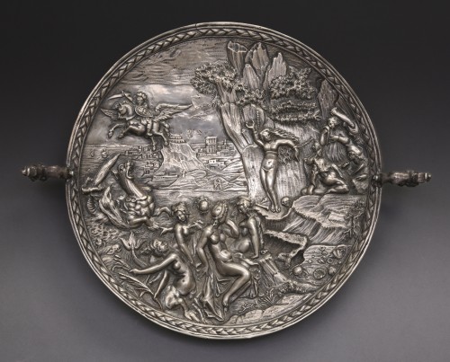 Antique Silver  - Circular Relief Perseus rescuing Andromeda 