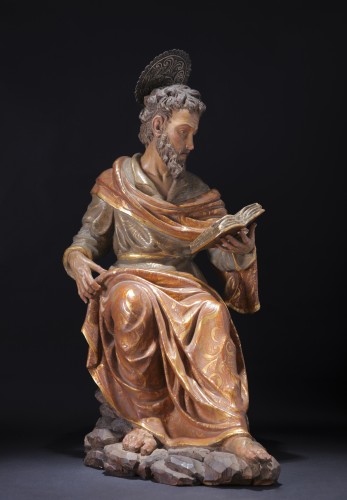 Saint Marc, Espagne 18e siècle - Sculpture Style 