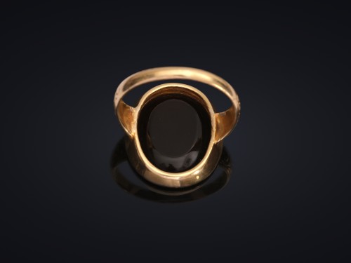 Antique Jewellery  - intaglio ring, Hippocrates