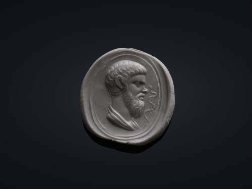 19th century - intaglio ring, Hippocrates