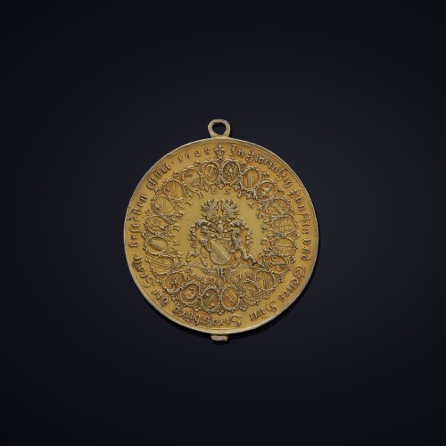 silverware & tableware  - 17th century silver gilt medal, Strasbourg