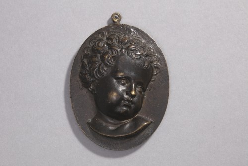 plaquette, relief, bust of a child - Objects of Vertu Style 