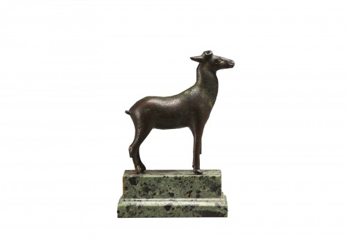 Bronze antique, jeune cerf