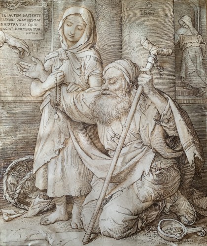 19th century Drawing on parchment