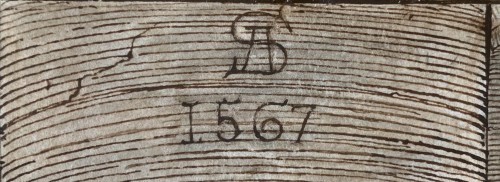 19th century Drawing on parchment - Paintings & Drawings Style 