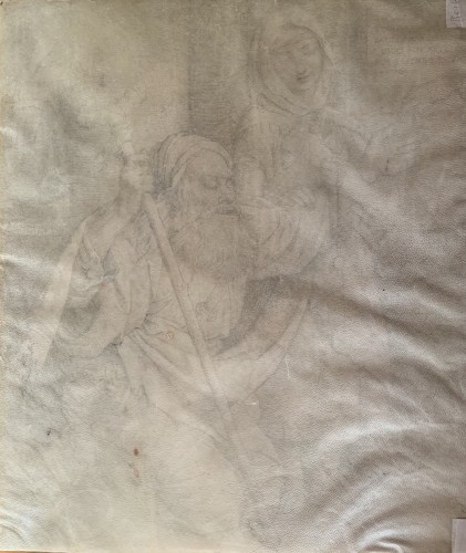 19th century - 19th century Drawing on parchment