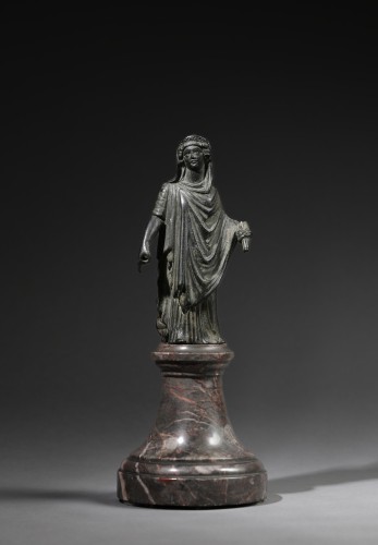 Roman bronze figure of a Vestal - Ancient Art Style 