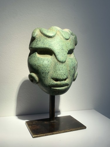 Art Tribal  - Masque en pierre, Mexique précolombien