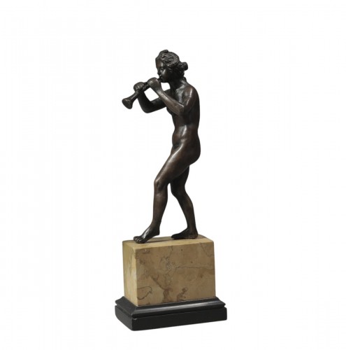 Bacchante Playing the Flute, Renaissance bronze attributed to Riccio
