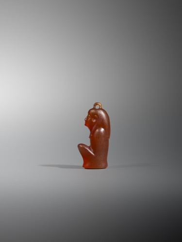 Egyptian carnelian amulet, Ma&#039;at - Ancient Art Style 