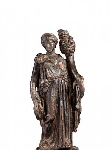 Roman bronze statuette of Fortuna