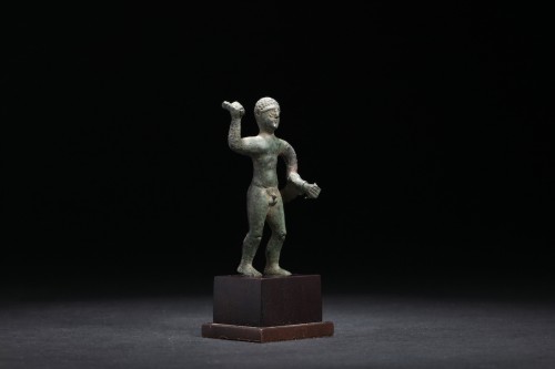 Archéologie  - Satuette en bronze figurant Hercule