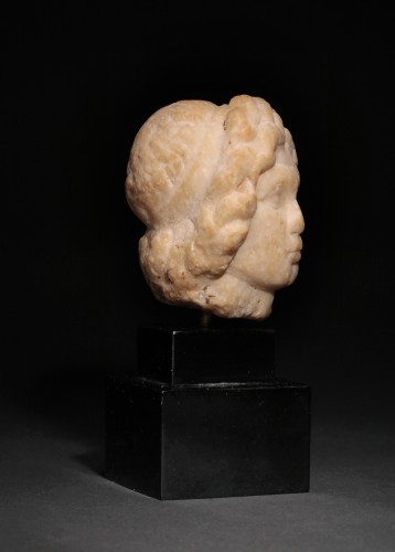 Ancient Art  - Hellenistic marble head of a statuette