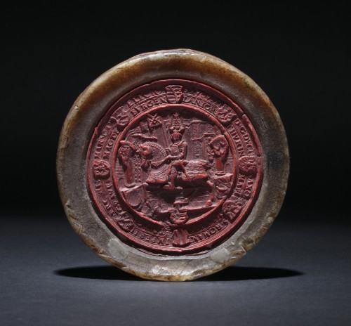 Empreinte de sceau en cire pour Auguste I duc de Saxe (1526-1586) - Objets de Curiosité Style 