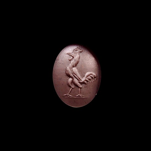 Ancient Art  - Jasper intaglio figuring a cock