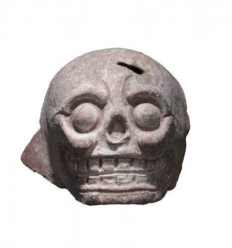 Mayan terracotta skull