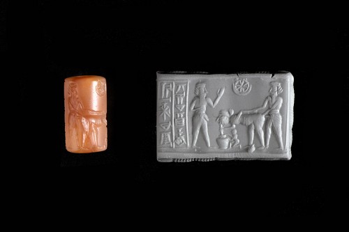 Paleo-babylonian cylinder seal - Ancient Art Style 