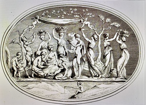 XVIIIe siècle - Intaille du XVIIIe siècle, scène dionysiaque