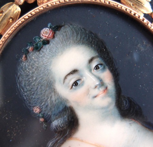 Antique Jewellery  - 18th century French miniature portrait pendant
