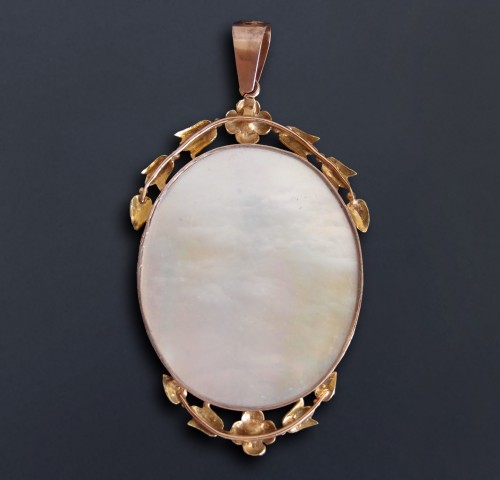 18th century French miniature portrait pendant - 