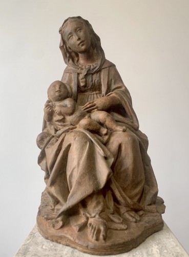 Vierge à l'Enfant, fin XVe /début XVIe - Emmanuel Soubielle Works of Art