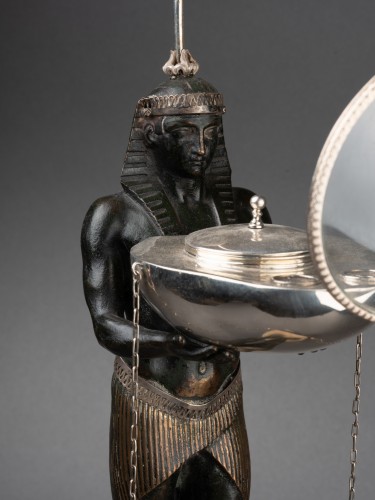 Lampe à l'huile portée par une Egyptienne - Luigi Valadier (Rome, 1726-1785) - Étienne de Roissart
