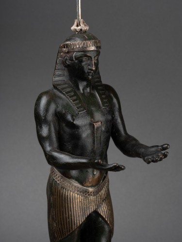 Lampe à l'huile portée par une Egyptienne - Luigi Valadier (Rome, 1726-1785) - Empire