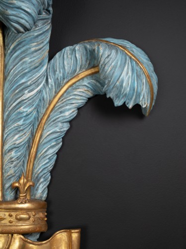 Plumes d'autruches en bois début XIXe - Directoire