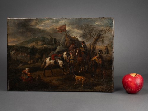 Scène militaire attribuée à Philips Wouwermans - Étienne de Roissart