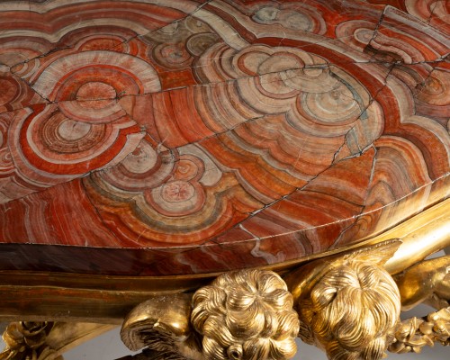 Louis XIV - Importante console de la sculpture « L’Enfant Jésus endormi » de Filippo Parodi