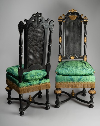 Antiquités - Chaises anglo-hollandaises du XVIIe siècle