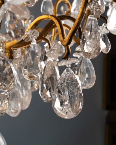 Lustre d'époque Louis XV en cristal de roche - Louis XV