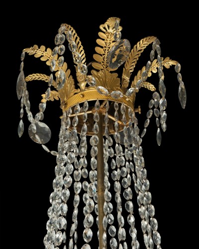 Directoire - Lustre en cristal et bronze doré d'époque Directoire