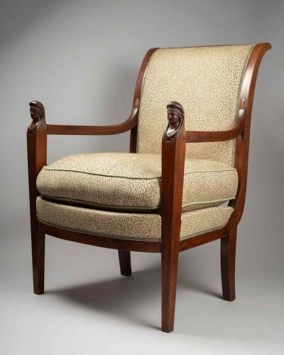 Suite de quatre fauteuils d'époque Directoire, attribuée à Jacob-Desmalter - Sièges Style 