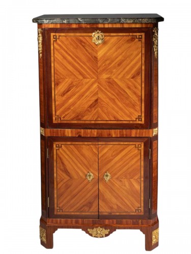 Louis XVI Period Drop-Front Secretary Stamped H. Roux