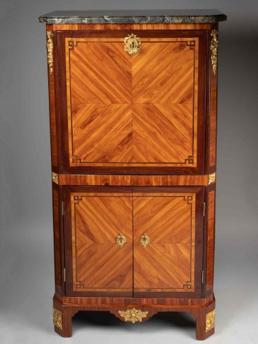 18th century - Louis XVI Period Drop-Front Secretary Stamped H. Roux