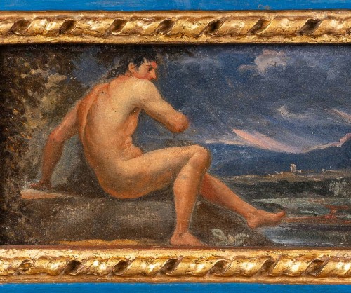 Paintings & Drawings  - Nude male figure seen from the back, Italy, late 18th century