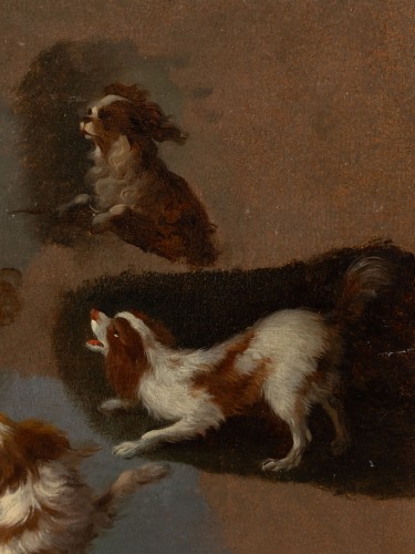 Tableaux et dessins Tableaux XVIIIe siècle - Etude de chiens de Adriaen de Gryef (1670 - 1722)