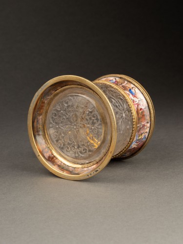 Antiquités - Austrian rock crystal tankard with vermeil mount