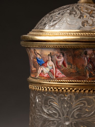 Antiquités - Austrian rock crystal tankard with vermeil mount