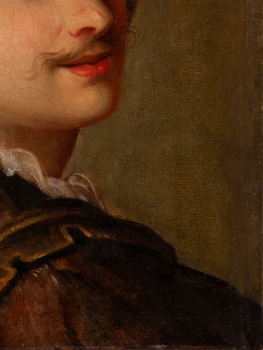 Tableaux et dessins Tableaux XVIIIe siècle - Portrait d'un jeune homme en tenue de théâtre, école française fin XVIIIe