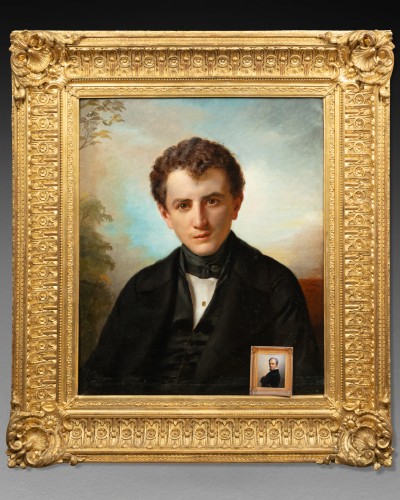 Portrait de François-Joseph Navez (Belgique, 1787-1869) - Paintings & Drawings Style Louis-Philippe