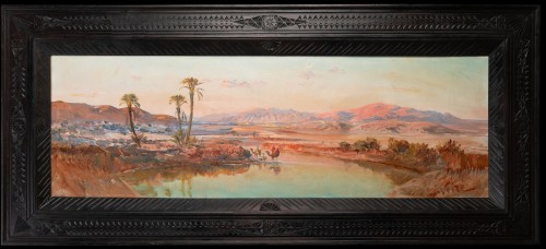 Paysage oriental au bord de l’oued au bord de l'Atlas par Maxime Noiré (1861-1927) - Étienne de Roissart