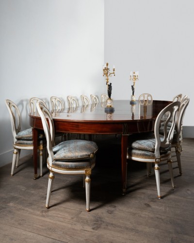 Antiquités - Large Directoire Period Extending Dining Table by Jean-Joseph Chapuis 