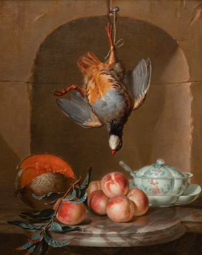 Nature morte à la perdrix rouge attribuée à Alexandre François Desportes (1661-1743)