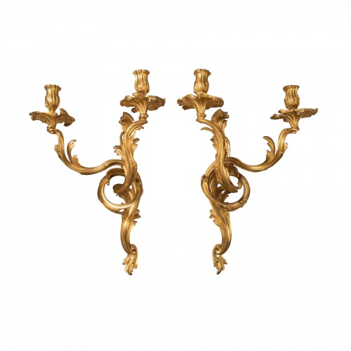 Paire d'appliques époque Louis XV milieu XVIIIe siècle