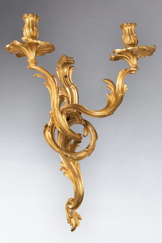 Luminaires Appliques - Paire d'appliques époque Louis XV milieu XVIIIe siècle