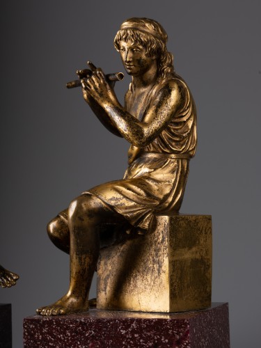 Sculpture Sculpture en Bronze - Paire de bronzes fin du XVIIIe siècle
