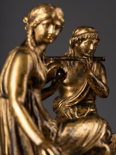 Antiquités - Paire de bronzes fin du XVIIIe siècle